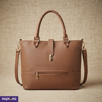 Elegant Brown Handbag - Faux Leather Tote, Sri Lanka  Online for none