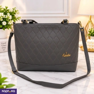 Elegant Quilted Handbag Gray Buy Fashion | Handbags | Shoes | Wallets and More at Kapruka Online for specialGifts