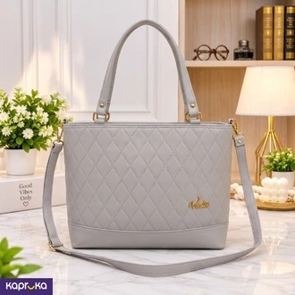Elegant Quilted Light Gray Bag With Detachable Strap Buy Fashion | Handbags | Shoes | Wallets and More at Kapruka Online for specialGifts