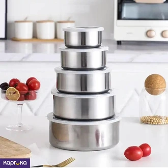 5pcs Stainless Steel Mixing Bowl  Online for none
