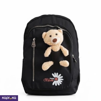 Teddy Bear Happy Bloom Black Backpack  Online for none