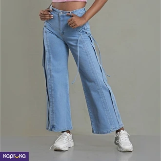 Lace Up Denim  Online for none