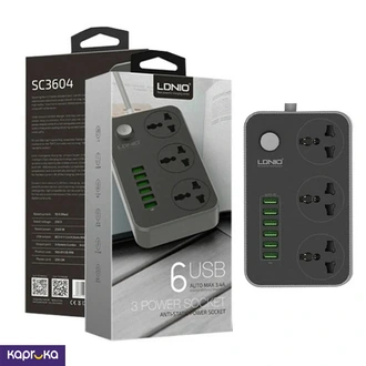 Ldnio Sc3604 3 4a Power Strip 3 Ac And 6 Usb Charger Adapter Buy Online Electronics and Appliances Online for specialGifts