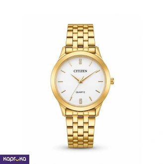 Citizen Quartz Ladies Gold Color Watch With White Dial And Accents Crystal Buy Jewellery Online for specialGifts