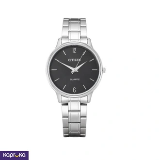 Citizen Quartz Ladies Watch Silver Stainless Steel Textured Black Dial Buy Jewellery Online for specialGifts