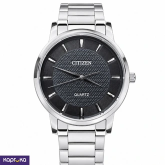 Citizen Quartz Mens Watch Silver Stainless Steel Textured Grey D  Online for none