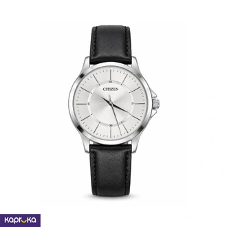 Citizen Mens Classic Silver Dial Black Leather Watch  Online for none