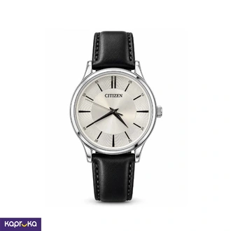 Citizen Mens Classic Silver Dial Black Leather Watch  Online for none