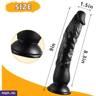 Realistic Black Color 9 Inch Dildo With Suction Cup For Adults Sex Toy Buy Intimate Essentials Online for specialGifts