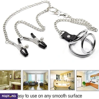 Nipple Clamp With 3 Way Cock Ring Large Size Bdsm Sex Toys Buy Intimate Essentials Online for specialGifts