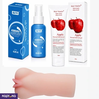 Pocket Pussy With 50ml Personal Lubricant Gel And Toy Cleaning Liquid Buy Intimate Essentials Online for specialGifts