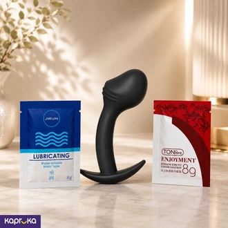 Big Head Butt Plug With Two Lubricant Sachets Packet Buy Intimate Essentials Online for specialGifts