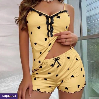 Fashion Casual Home Wear Top And Shorts Two Piece Womens Pajamas  Online for none
