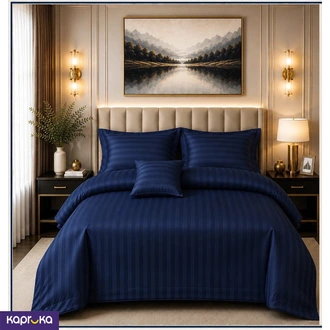 Luxury Egyptian Cotton Bedsheet Set - Navy Blue, Sri Lanka  Online for none