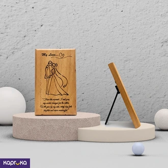 Handmade Wooden Laser Engraved Love Plaque  Online for none