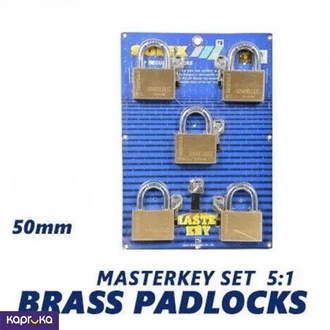 50 Mm Solex 5 In 1 Master Key Brass Padlock Set  Online for none