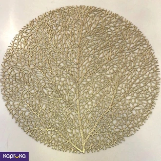 Tree Branch Round Pvc Dining Table Mat Gold  Online for none