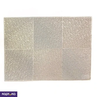 Square Weave Pvc Dining Table Mat Silver  Online for none