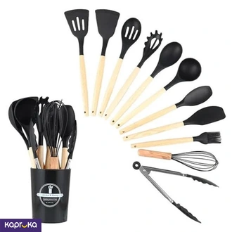 Haus Roland Premium Non Stick Kitchen Utensil Set Black  Online for none
