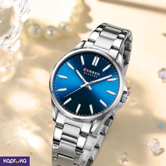 Curren Ladies Wrist Watch With Modern Blue Dial Stainless Steel  Online for none
