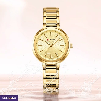 Curren Ladies Wrist Watch With Modern Gold Dial Stainless Steel  Online for none