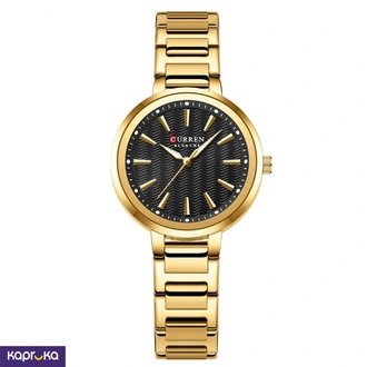 Curren  Ladies Wrist Watch With Modern Black Dial Stainless Steel Gold Analog Watch Buy Jewellery Online for specialGifts