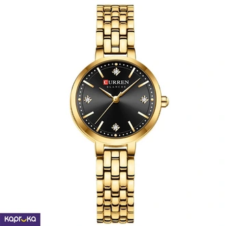 Curren  Ladies Wrist Watch With Modern Black Dial Stainless Steel Gold Analog Watch Buy Jewellery Online for specialGifts
