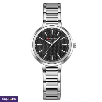 Curren  Ladies Wrist Watch With Modern Black Dial Stainless Steel Silver Analog Watch Buy Jewellery Online for specialGifts