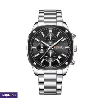 Curren  Gents Wrist Watch With Modern 3 Meter Black Dial Stainless Steel Silver Analog Watch Buy Jewellery Online for specialGifts