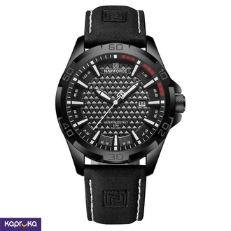 Naviforce Nf 8023 Bwb Watch Black Leather Starp Black Dial Mens  Online for none