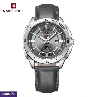 Naviforce Nf 9269 Watch Gray Leather Starp Gray Dial Mens Premium Wrist Watch Buy Jewellery Online for specialGifts