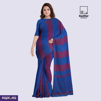 Cobalt Blue Magenta Handloom Cotton Saree Kc1985 Buy Clothing and Fashion Online for specialGifts