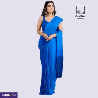 Light Blue Handloom Cotton Saree Kc3159 Buy East Star Handlooms Online for CLOTHING
