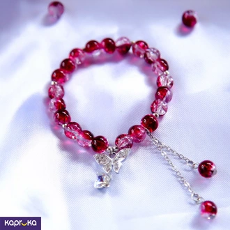 Ruby Red Butterfly Crackle Quartz Bracelet Buy Jewellery Online for specialGifts