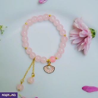 Rose Quartz Seashell Pearl Beaded Bracelet Buy Jewellery Online for specialGifts