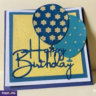 Royal Blue Balloon Handmade Birthday Card Buy Sarah Creation Online for GREETING CARDS