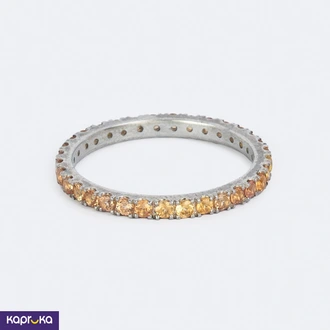 925 Silver Yellow Sapphire Mounted Womens Luxury Ring - Kamp Mut  Online for none