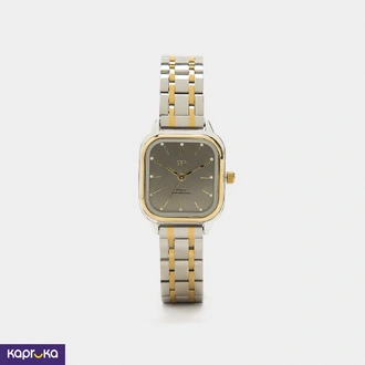 Portugal Parfois Brand Square Bicolor Watch With Steel Bracelet  Online for none