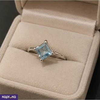 925 Silver Natural Blue Topaz Womens Ring Buy Jewellery Online for specialGifts