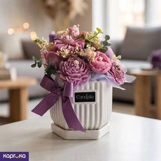 Decorative Vase Candle 12 Mix Flowers Lavender Buy candalia-luxury-fragrance-candles Online for partnercentral