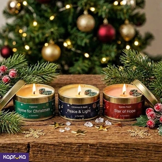 Christmas Tin Set Of 3 Scented Candle  Online for none