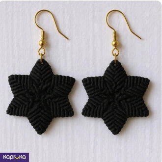Handmade Crochet Star Flower Earrings Buy Jewellery Online for specialGifts