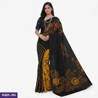 Elegant Handmade Sri Lankan Batik Cotton Saree  Buy Clothing and Fashion Online for specialGifts