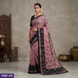 Sri Lankan Handmade Elegant Cotton Batik Saree Buy Clothing and Fashion Online for specialGifts
