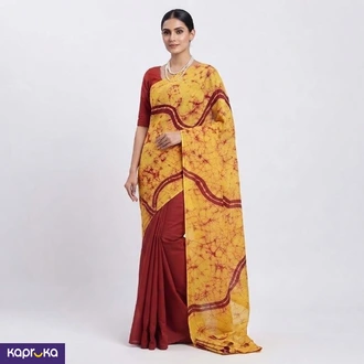 Sri Lankan Handmade Elegant Cotton Batik Saree Buy Clothing and Fashion Online for specialGifts