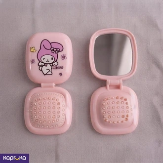 Cute Cartoon Folding Hair Comb with Compact Mirror Sri Lanka  Online for none