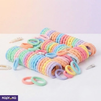 Pastel Seamless Elastic Multi Colours 90pcs Hair Bands  Online for none