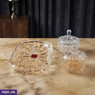 Glass Candy 3pcs Pot Set With Tray  Online for none