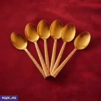 Luxury Hammered Gold Dinner Spoon Set 6pcs - Sri Lanka  Online for none