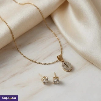 Gold Tone Faux Crystal Stones Necklace Set Buy Jewellery Online for specialGifts